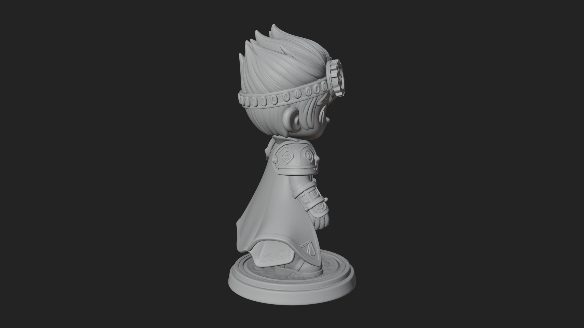 Chibi Gear Crown Knight Statue Design 1 3D Print Model 3D Model
