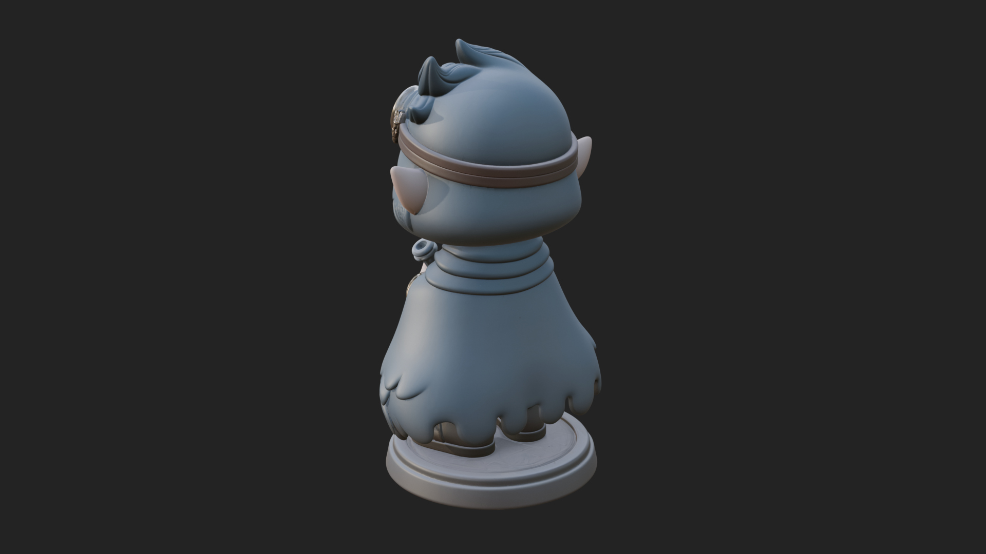 Chibi Hooded Alchemist Statue Design 4 3D Print Model 3D Model