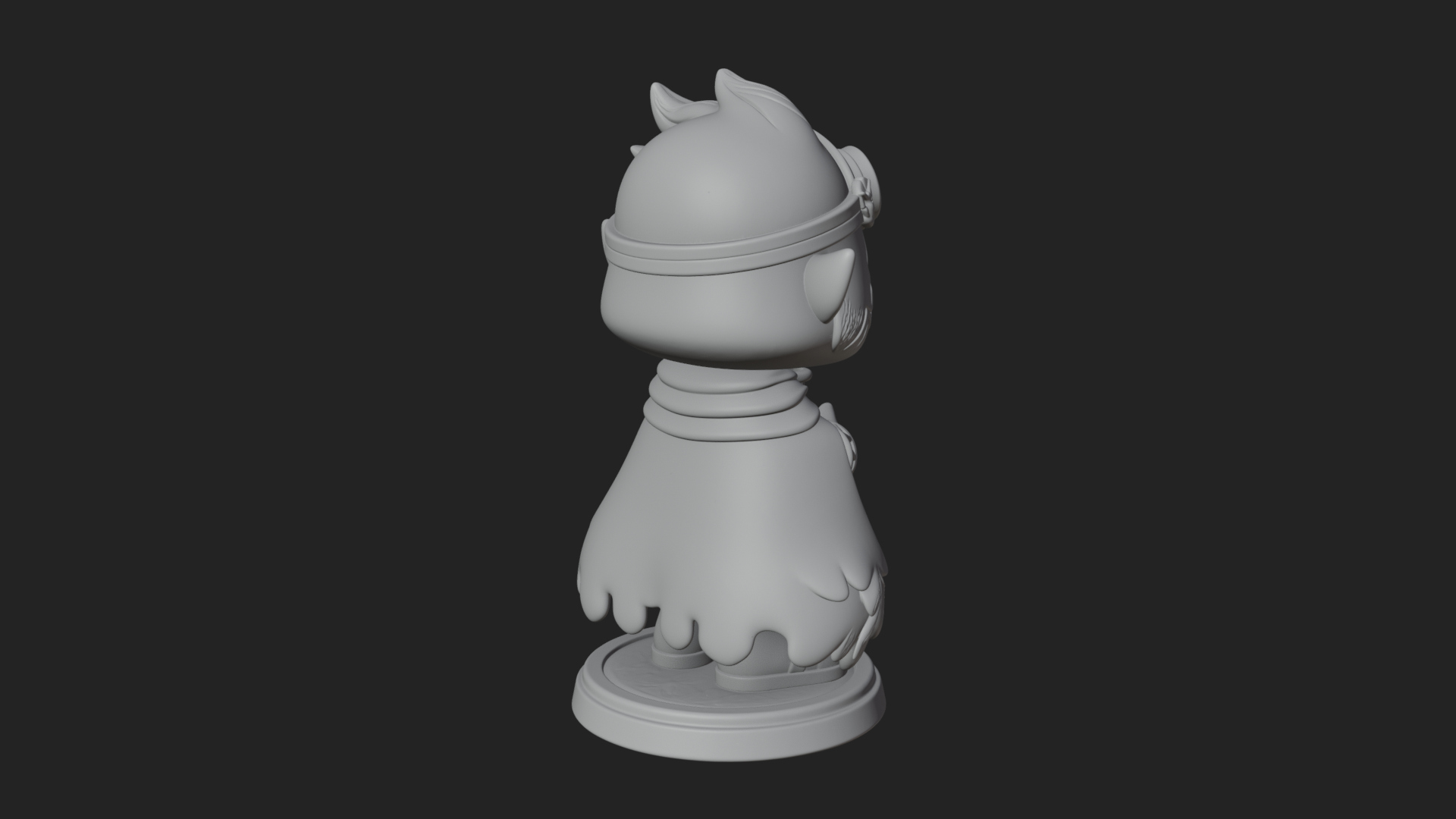 Chibi Hooded Alchemist Statue Design 4 3D Print Model 3D Model