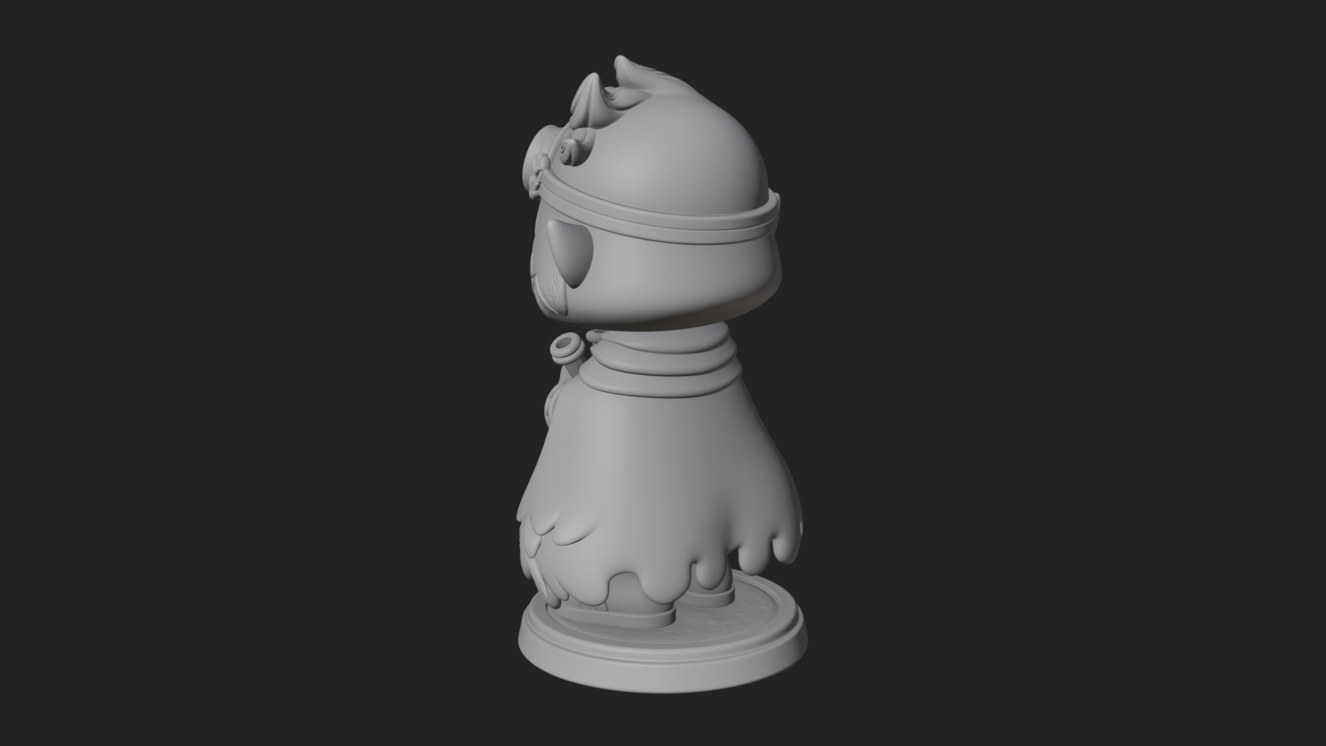 Chibi Hooded Alchemist Statue Design 4 3D Print Model 3D Model