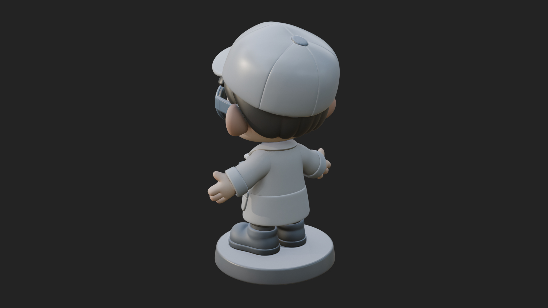 Chibi Lab Boy With Test Tubes Statue Design 1 3D Print Model 3D Model