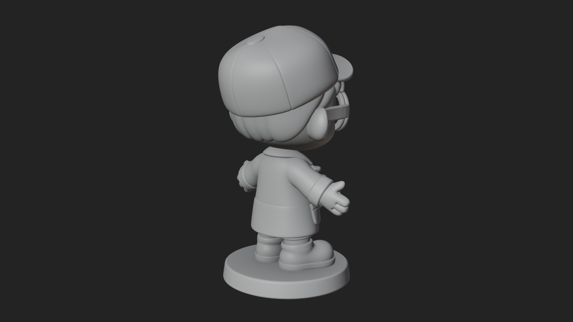 Chibi Lab Boy With Test Tubes Statue Design 1 3D Print Model 3D Model