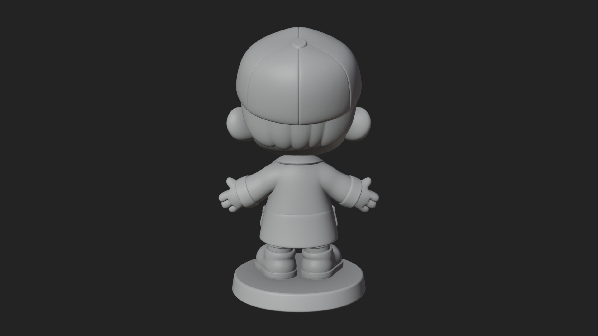 Chibi Lab Boy With Test Tubes Statue Design 1 3D Print Model 3D Model
