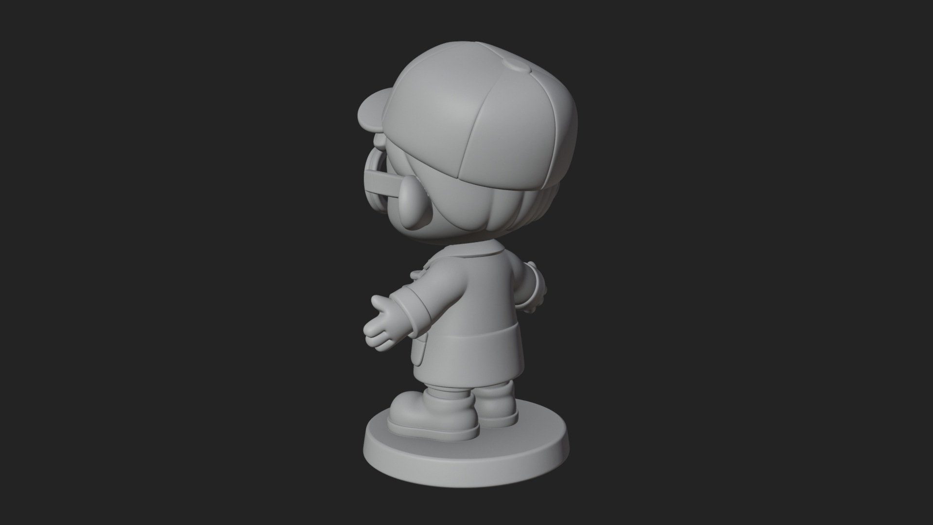 Chibi Lab Boy With Test Tubes Statue Design 1 3D Print Model 3D Model