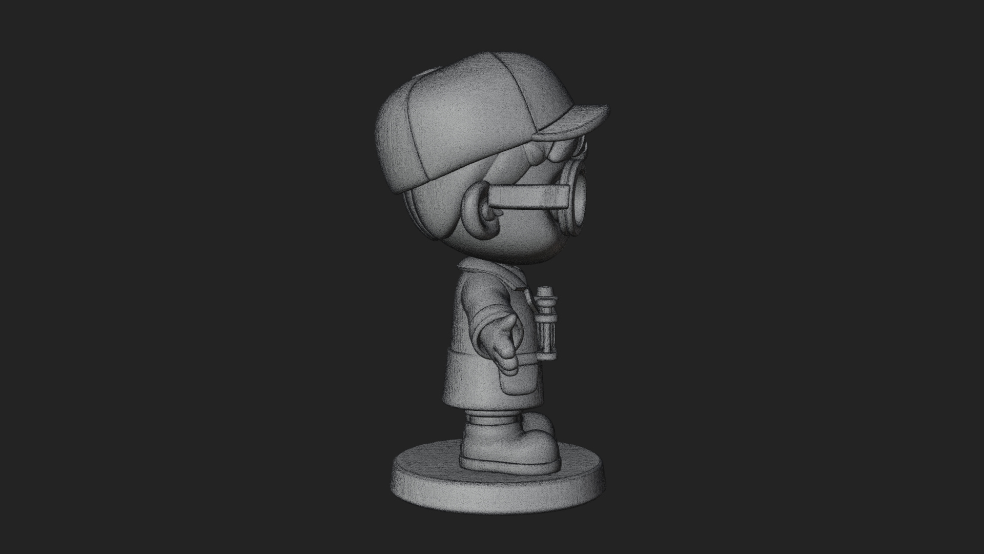 Chibi Lab Boy With Test Tubes Statue Design 1 3D Print Model 3D Model