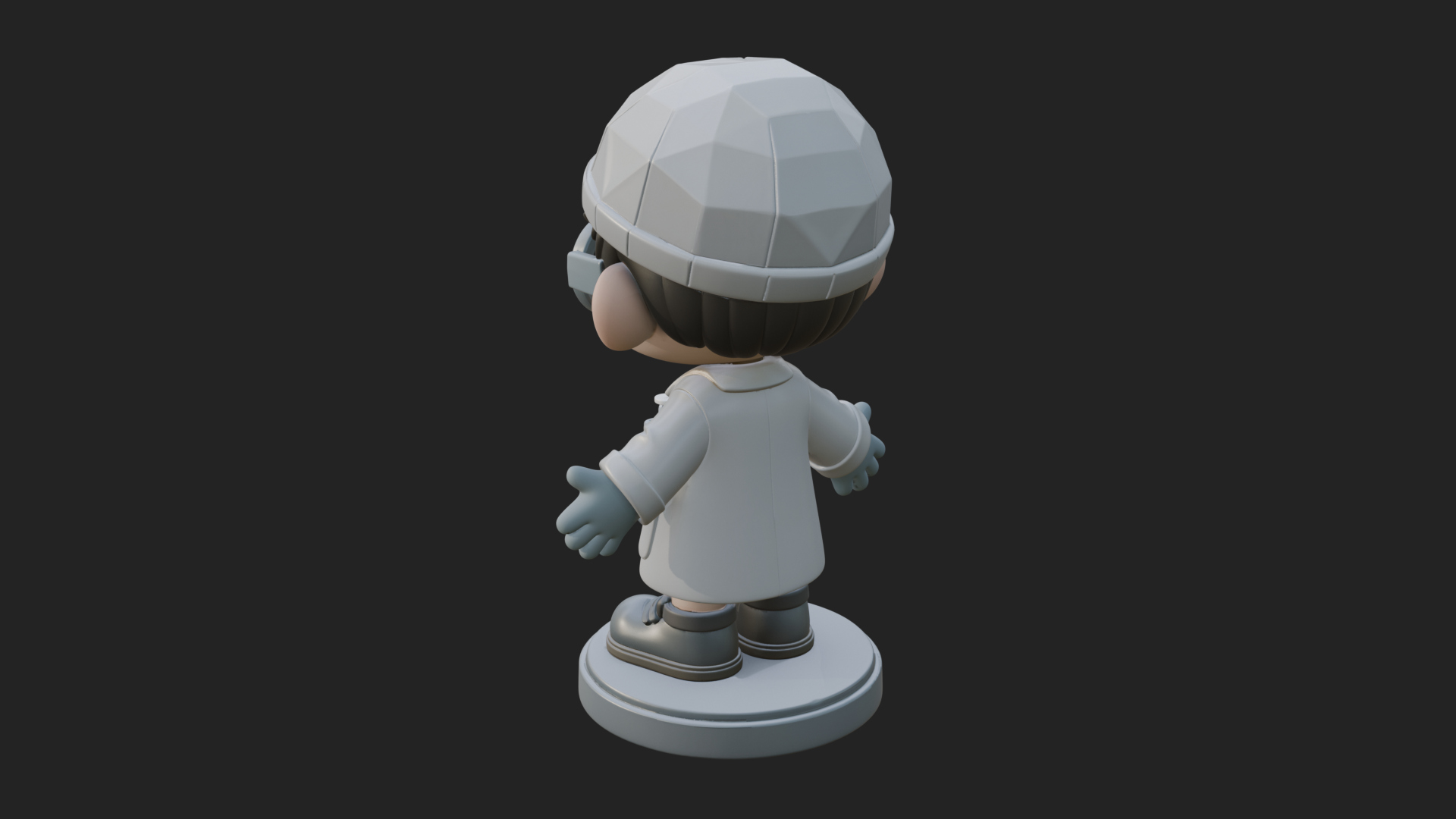 Chibi Lab Boy With Test Tubes Statue Design 2 3D Print Model 3D Model