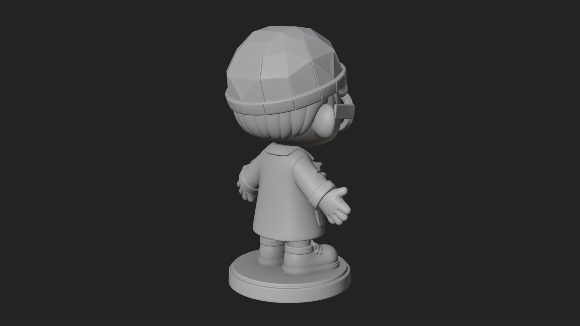 Chibi Lab Boy With Test Tubes Statue Design 2 3D Print Model 3D Model