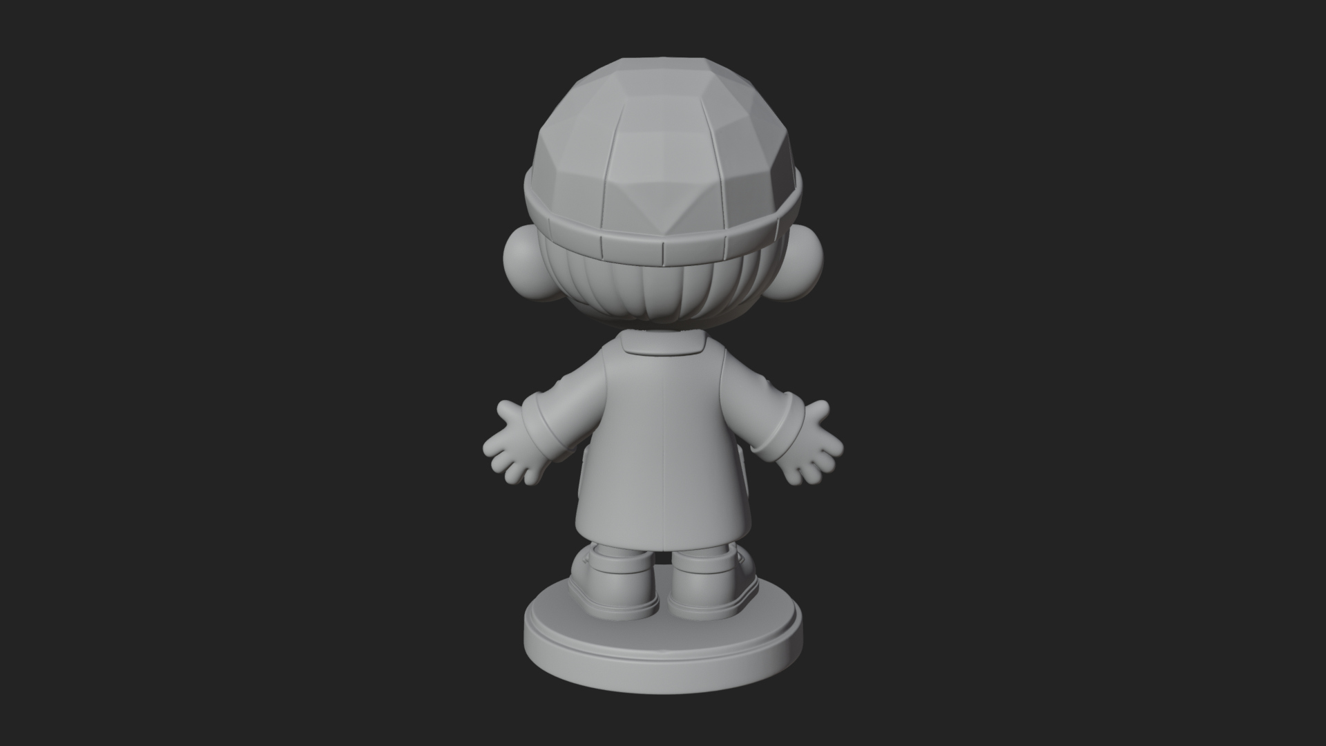 Chibi Lab Boy With Test Tubes Statue Design 2 3D Print Model 3D Model
