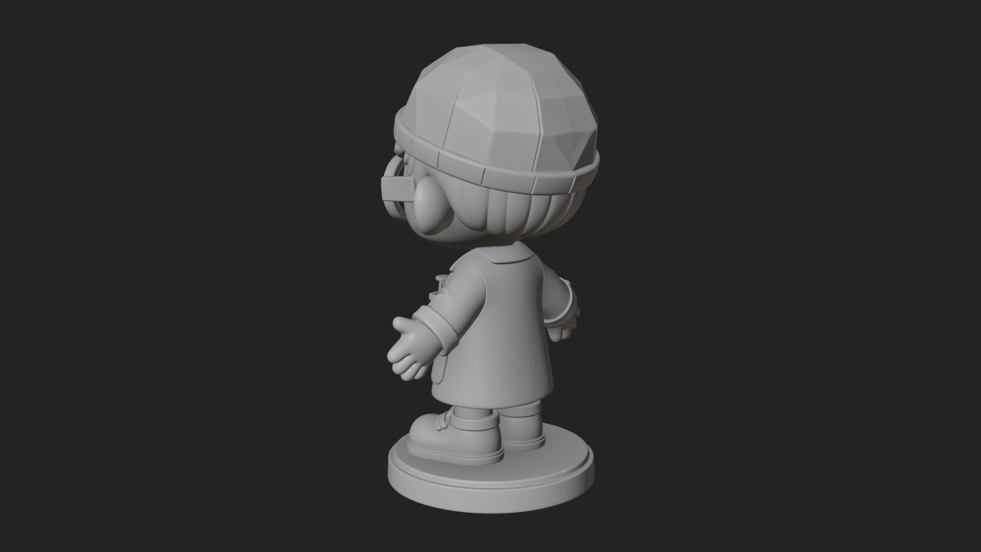Chibi Lab Boy With Test Tubes Statue Design 2 3D Print Model 3D Model