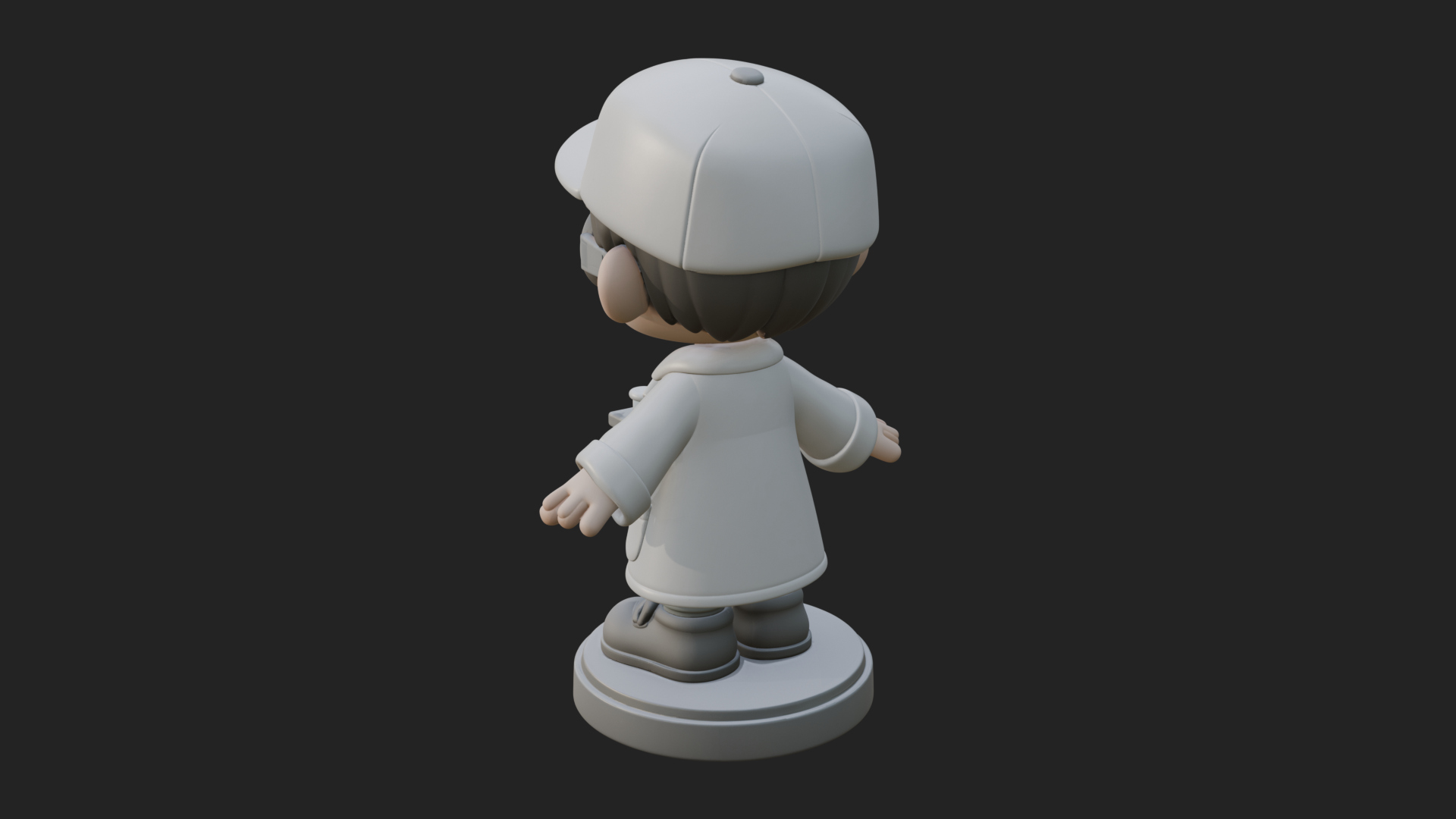 Chibi Lab Boy With Test Tubes Statue Design 3 3D Print Model 3D Model