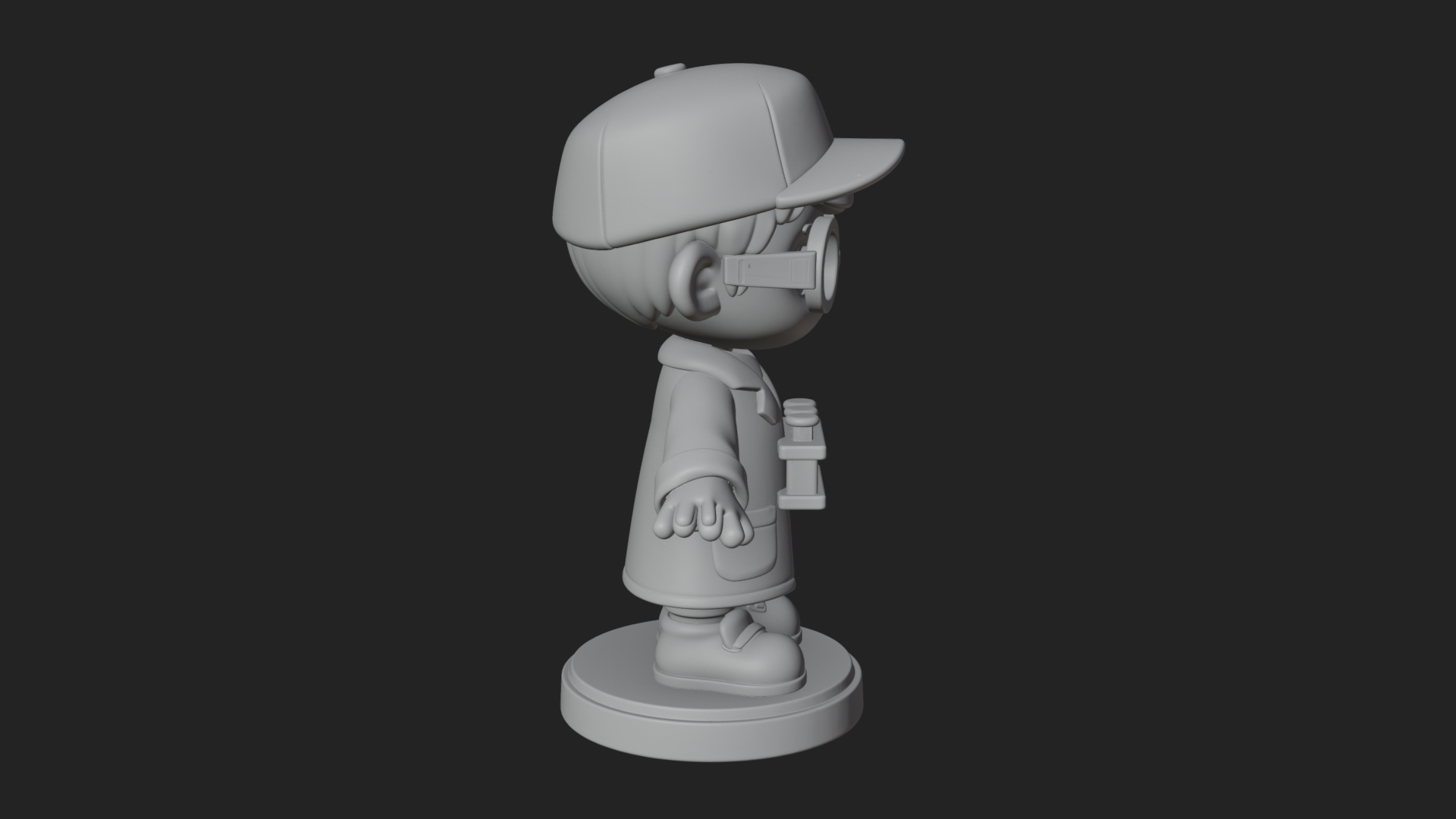 Chibi Lab Boy With Test Tubes Statue Design 3 3D Print Model 3D Model
