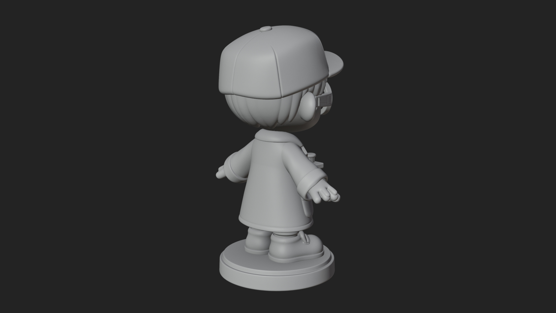Chibi Lab Boy With Test Tubes Statue Design 3 3D Print Model 3D Model