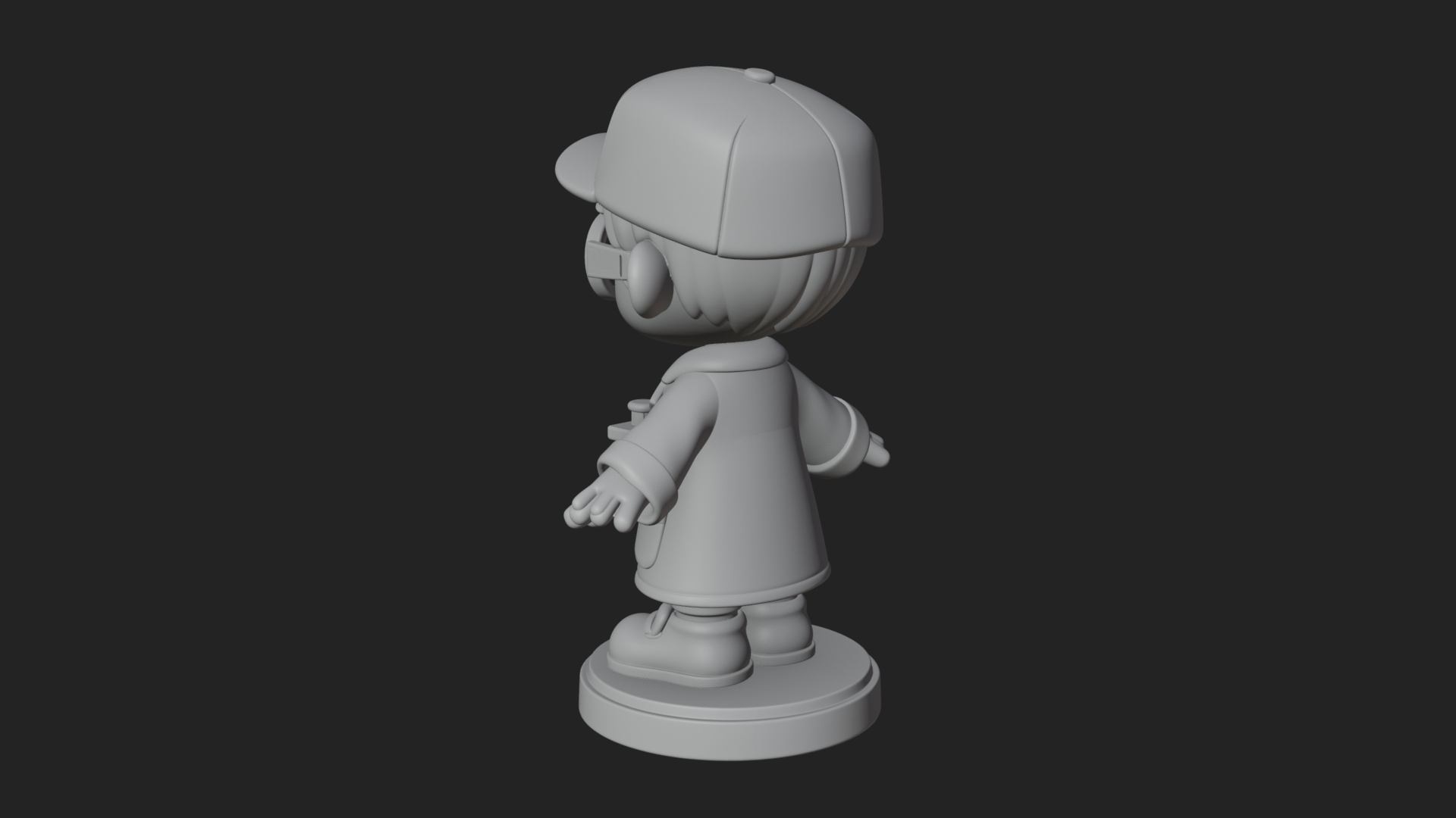 Chibi Lab Boy With Test Tubes Statue Design 3 3D Print Model 3D Model