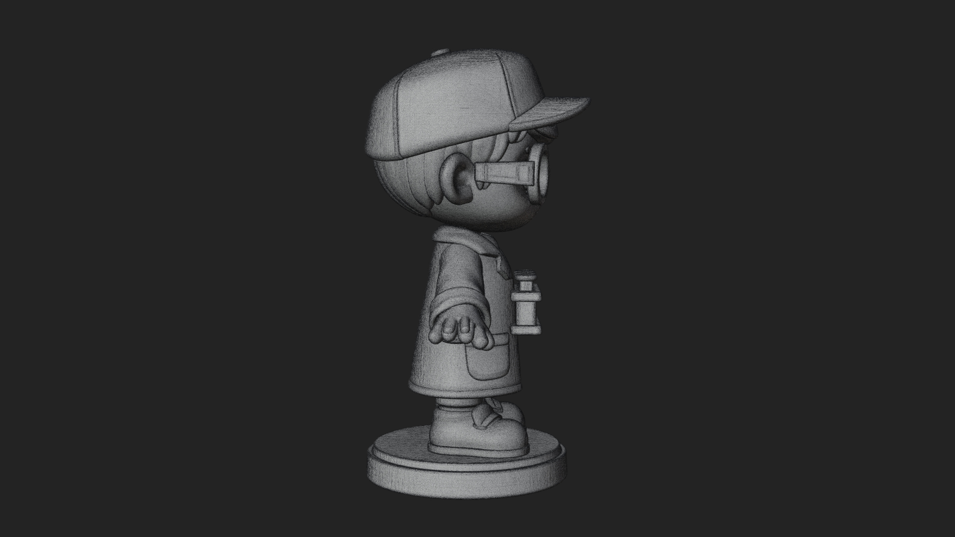 Chibi Lab Boy With Test Tubes Statue Design 3 3D Print Model 3D Model