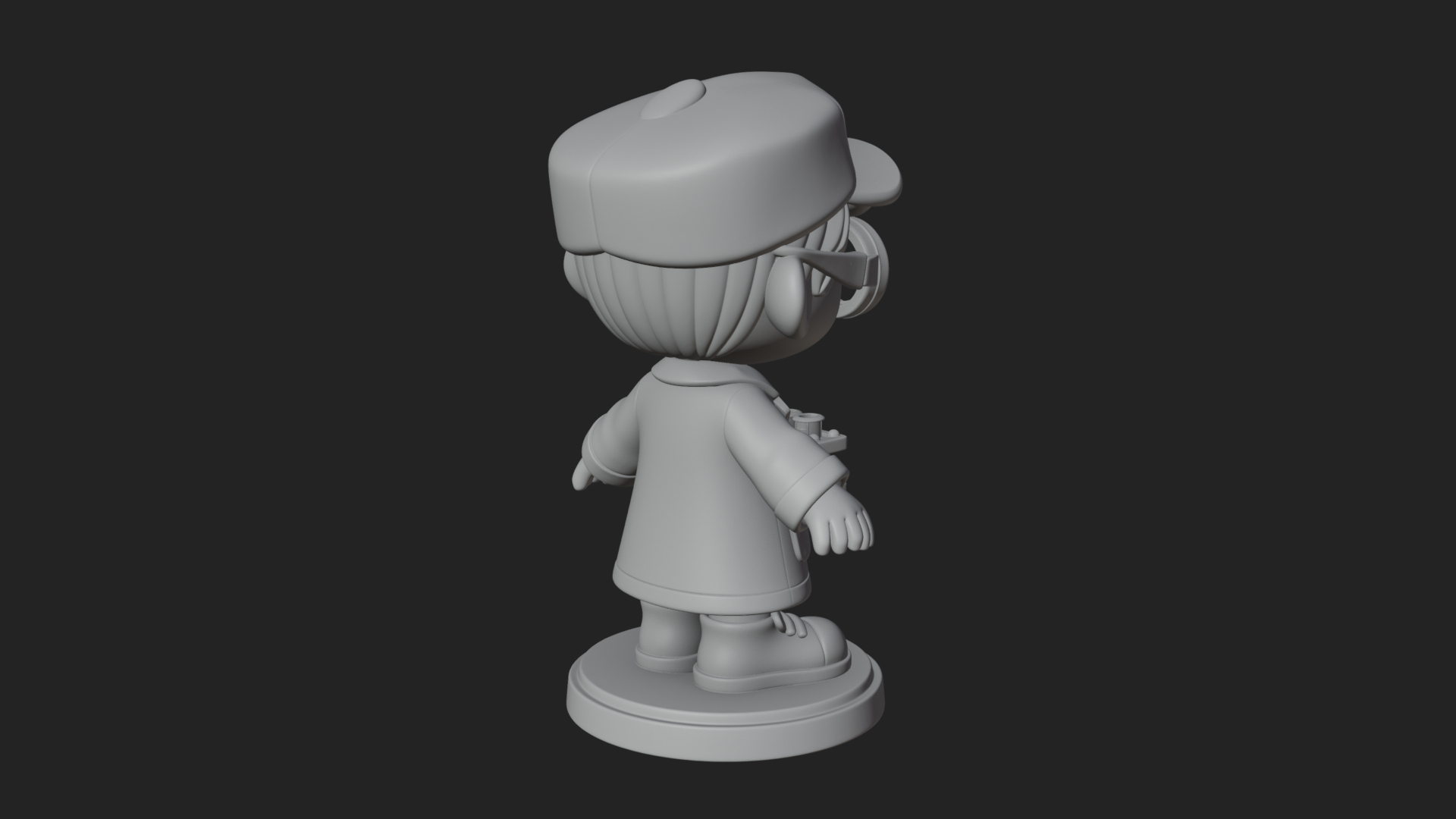 Chibi Lab Boy With Test Tubes Statue Design 4 3D Print Model 3D Model