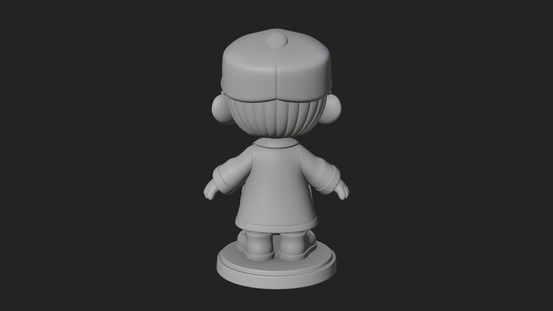 Chibi Lab Boy With Test Tubes Statue Design 4 3D Print Model 3D Model