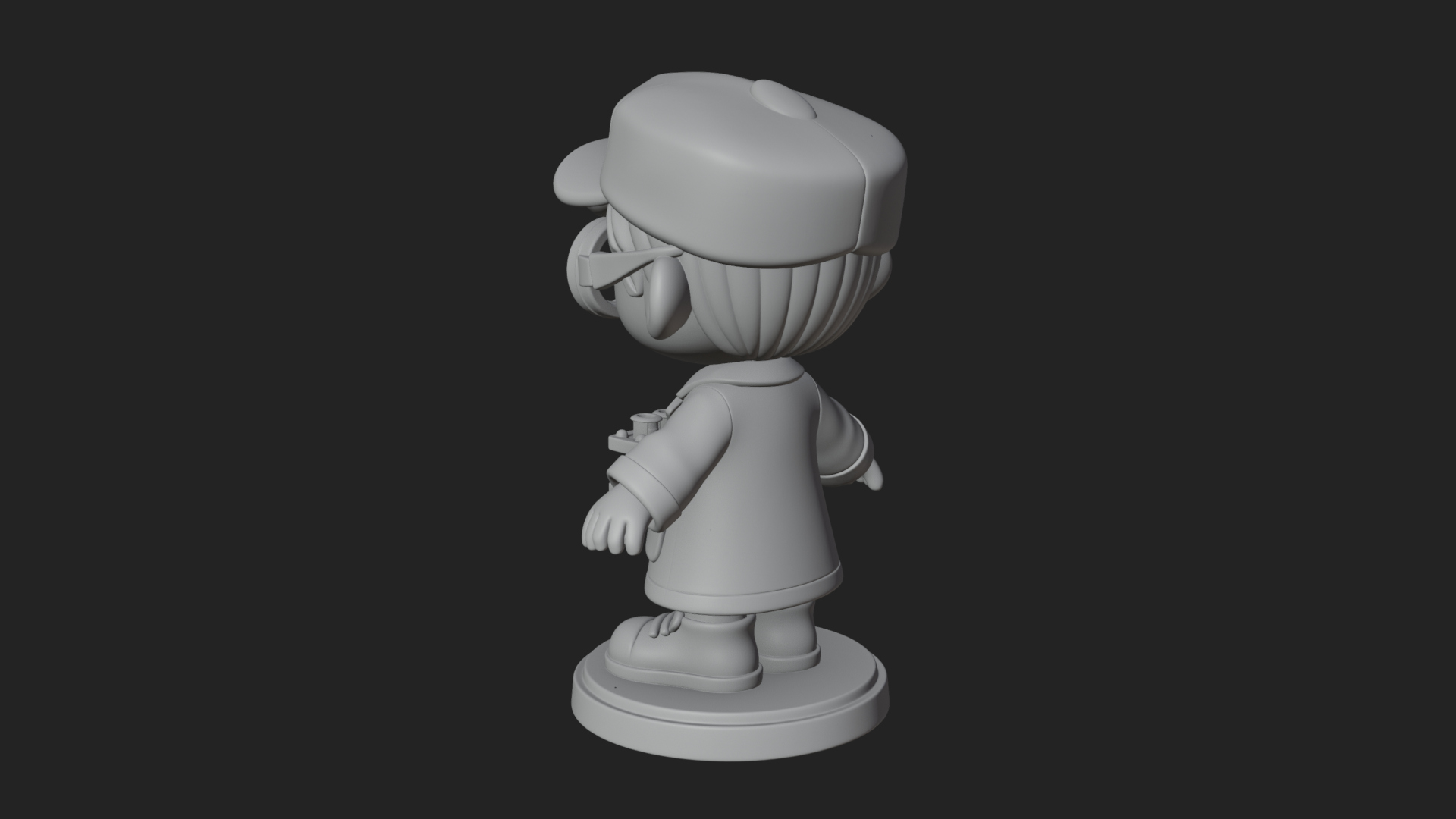 Chibi Lab Boy With Test Tubes Statue Design 4 3D Print Model 3D Model