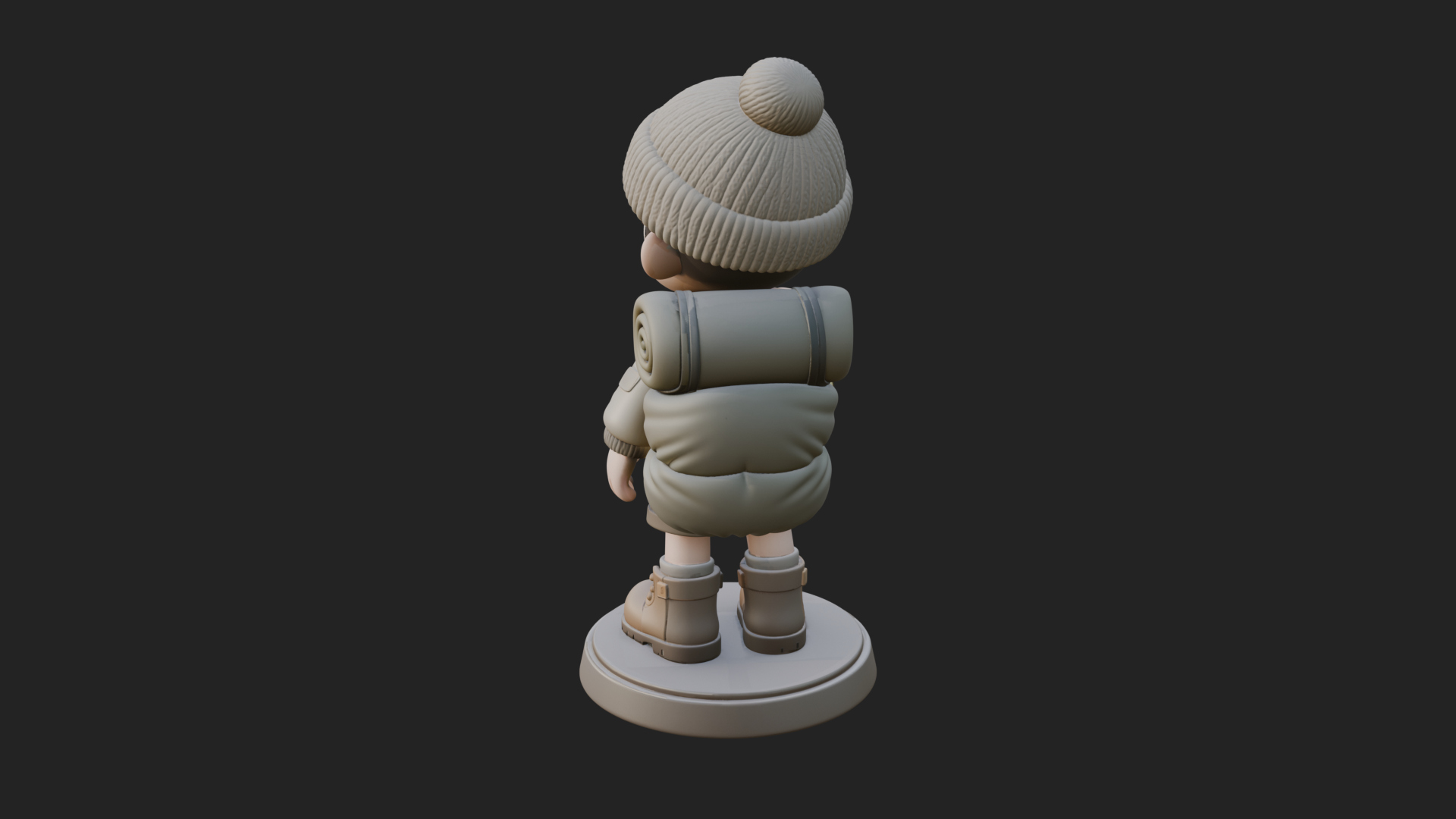 Chibi Lantern Hiker Statue Design 3 3D Print Model 3D Model