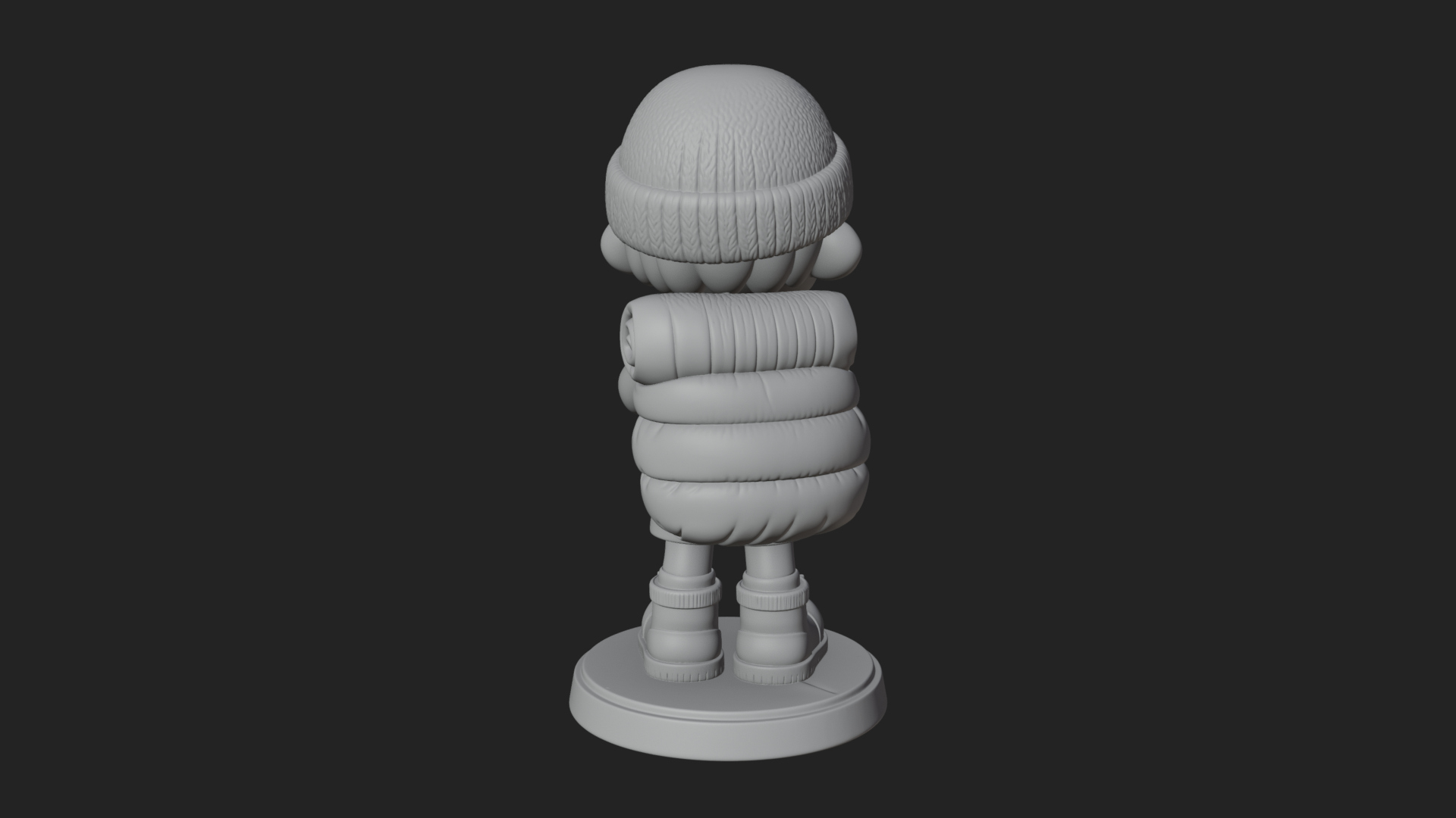 Chibi Lantern Hiker Statue Design 4 3D Print Model 3D Model