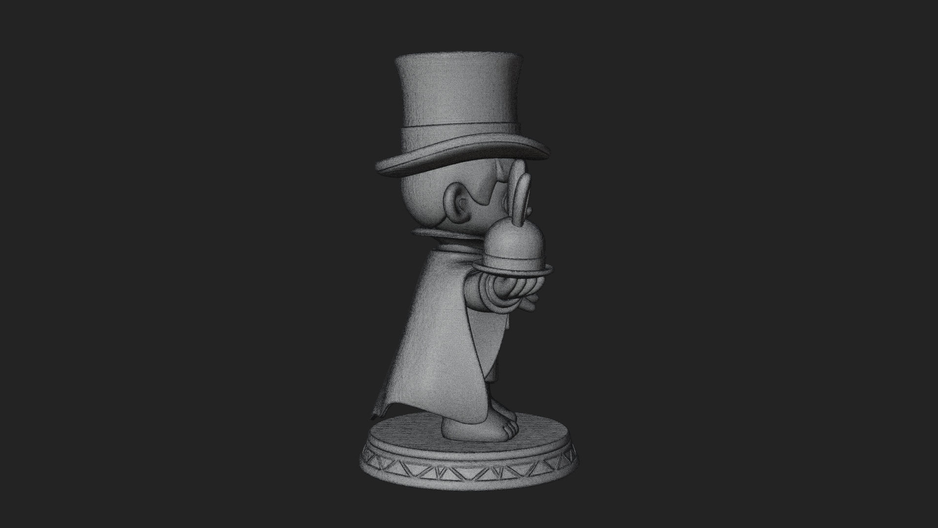 Chibi Magician with Rabbit Statue Design 3 3D Print Model 3D Model