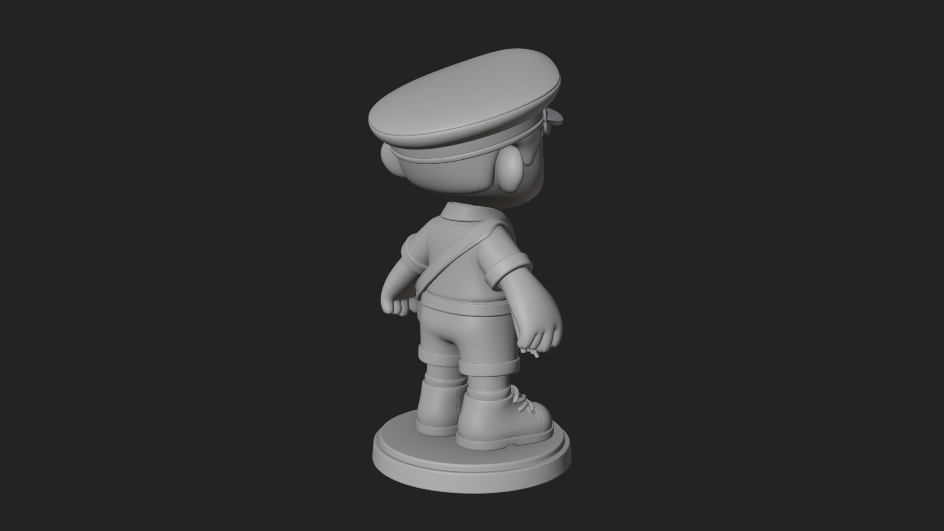 Chibi Mail Carrier Statue Design 3 3D Print Model 3D Model