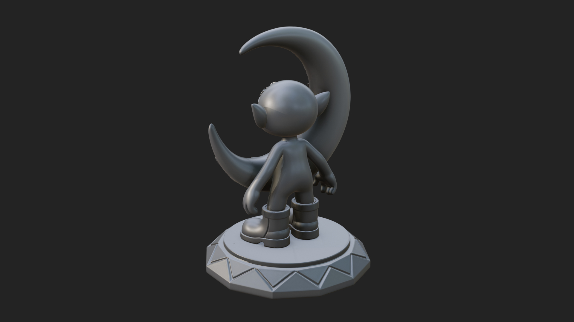 Chibi Moon Rider Statue Design 1 3D Print Model 3D Model