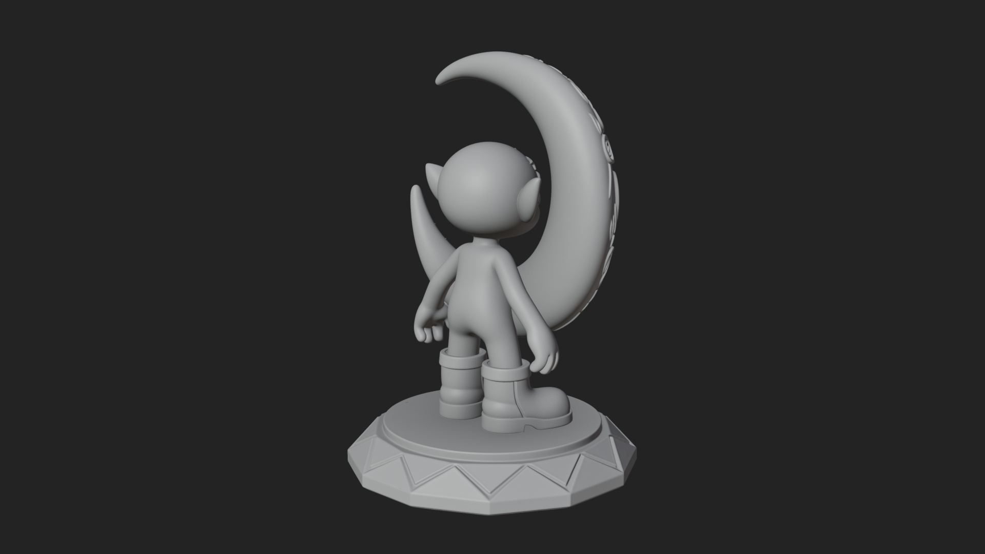 Chibi Moon Rider Statue Design 1 3D Print Model 3D Model