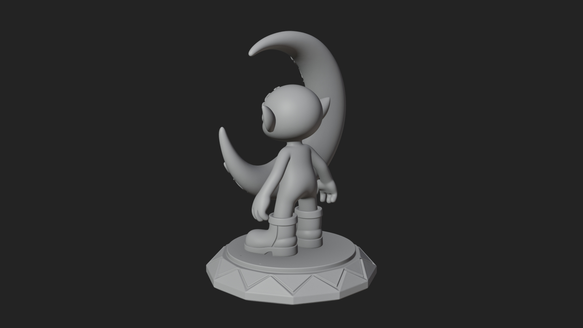 Chibi Moon Rider Statue Design 1 3D Print Model 3D Model