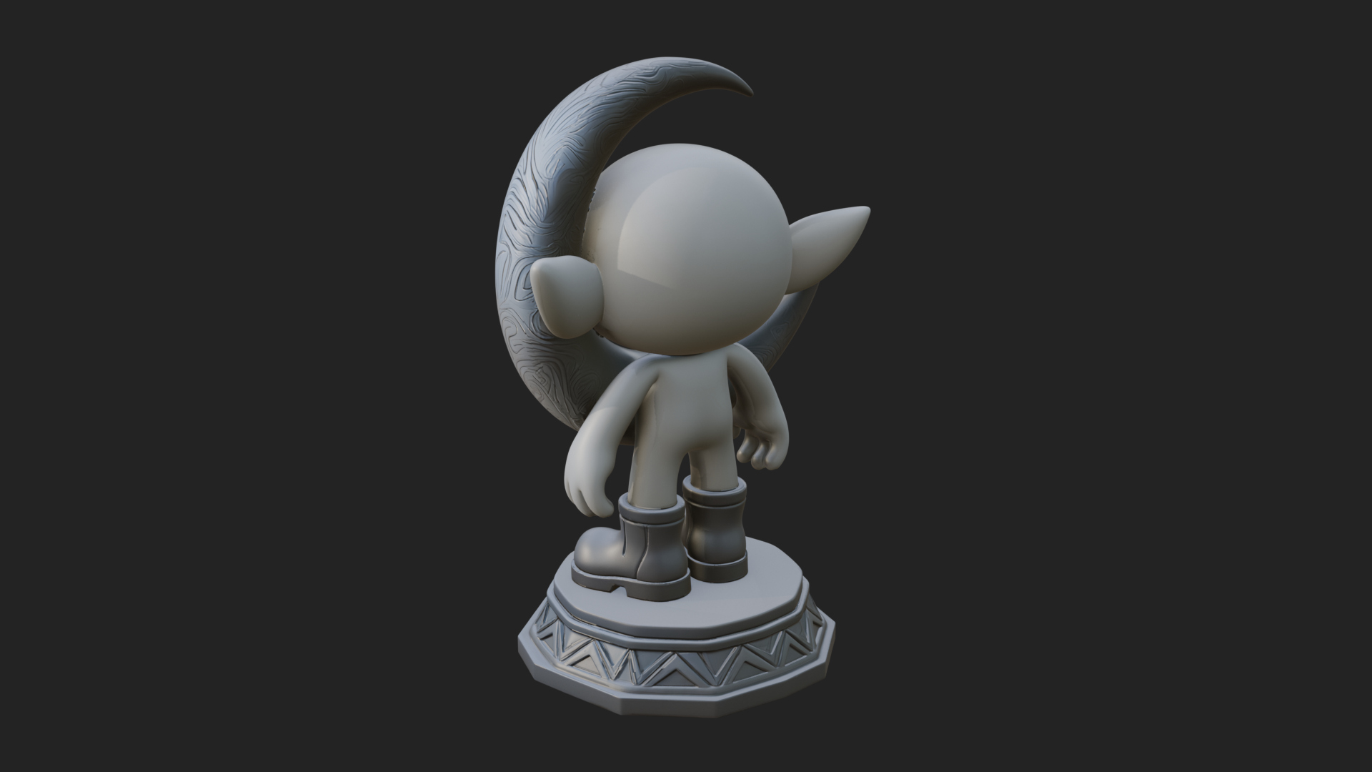 Chibi Moon Rider Statue Design 2 3D Print Model 3D Model