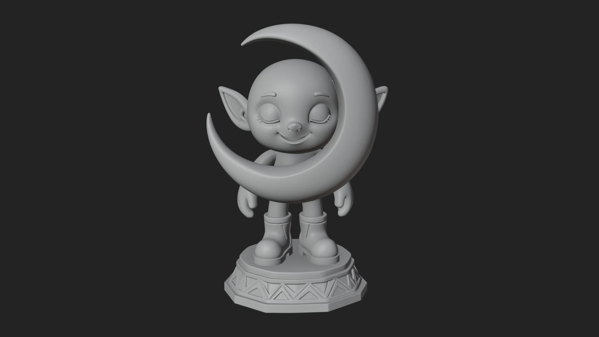 Chibi Moon Rider Statue Design 2 3D Print Model 3D Model
