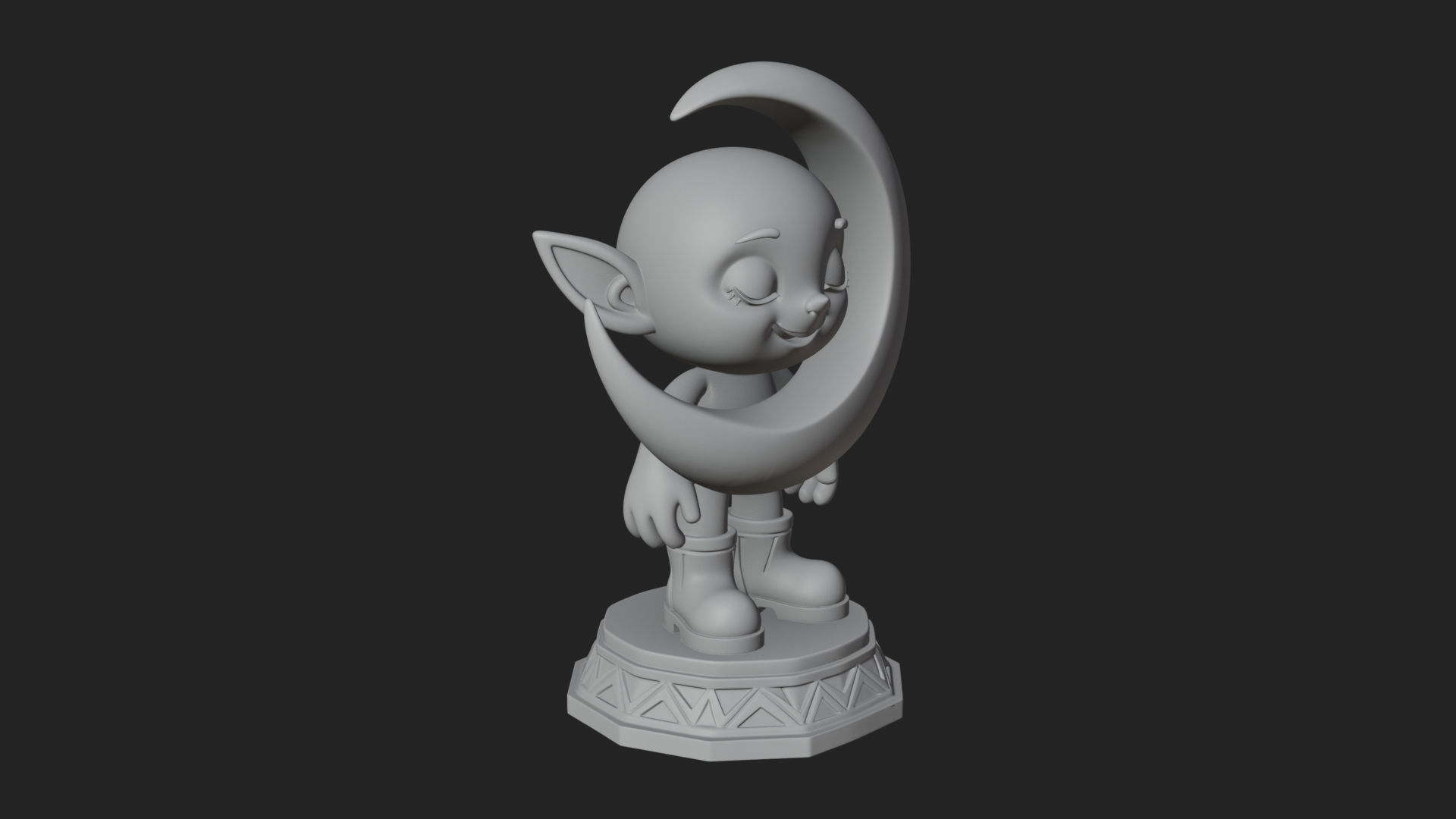 Chibi Moon Rider Statue Design 2 3D Print Model 3D Model