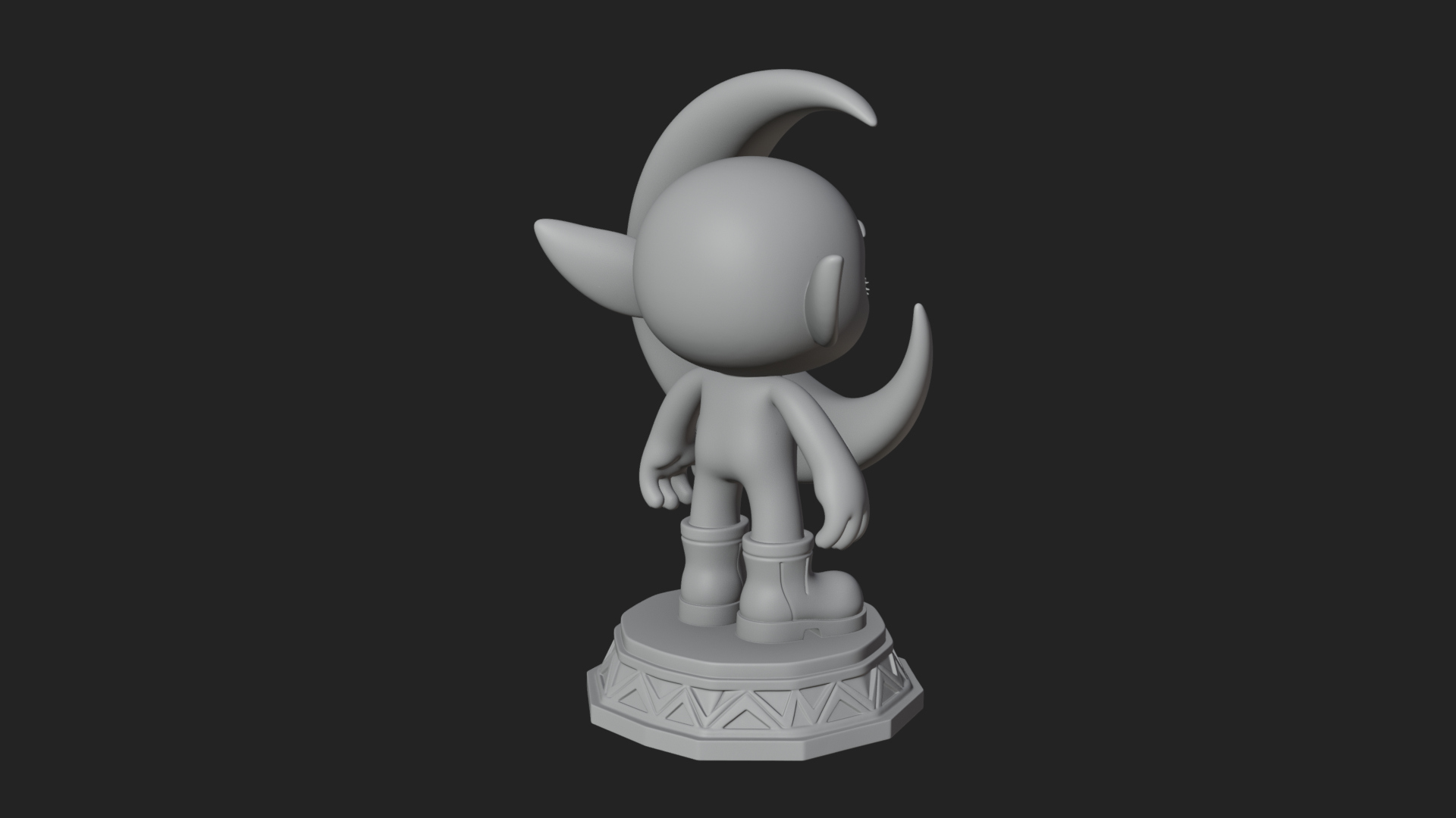 Chibi Moon Rider Statue Design 2 3D Print Model 3D Model