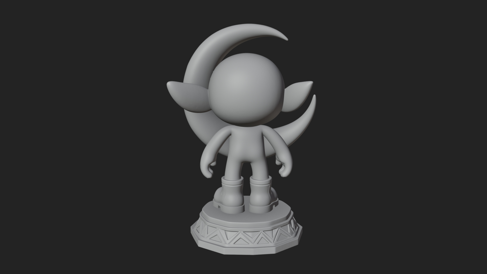 Chibi Moon Rider Statue Design 2 3D Print Model 3D Model