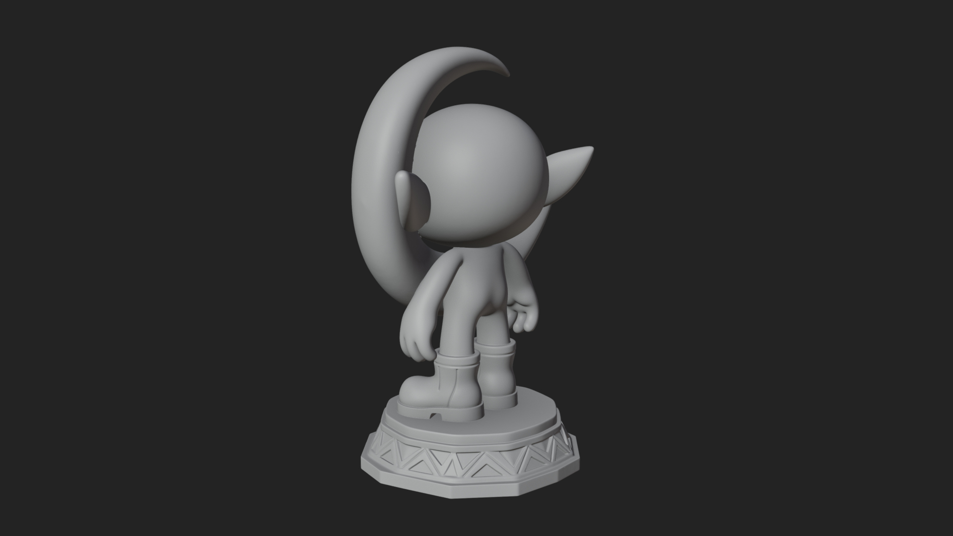 Chibi Moon Rider Statue Design 2 3D Print Model 3D Model