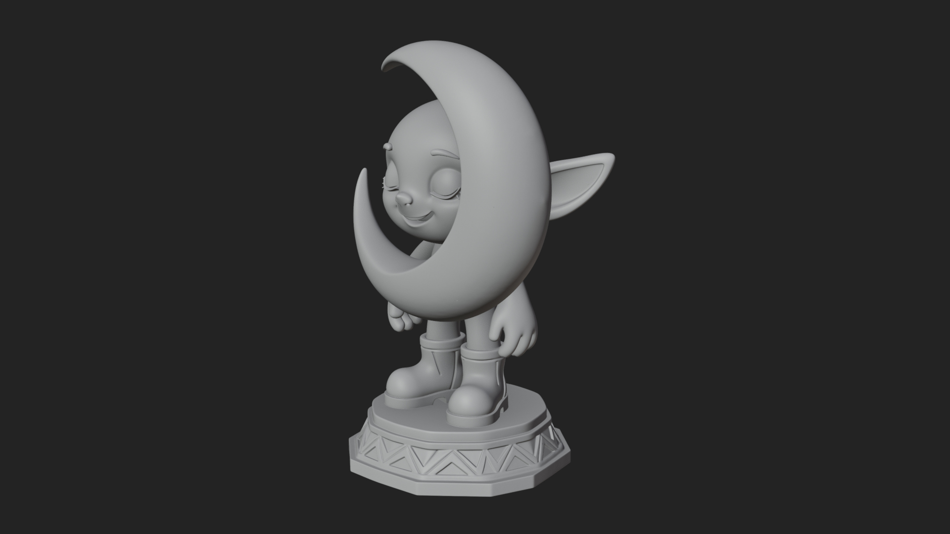 Chibi Moon Rider Statue Design 2 3D Print Model 3D Model