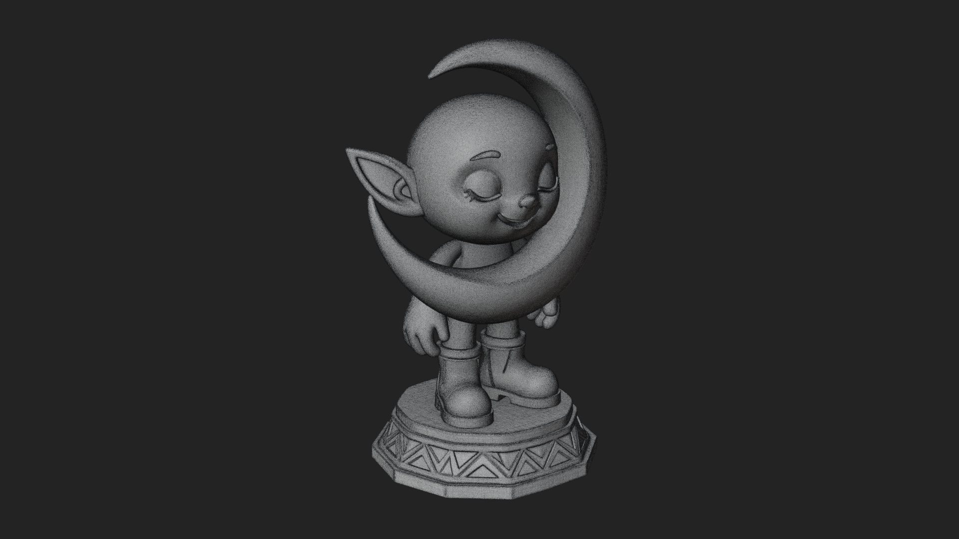 Chibi Moon Rider Statue Design 2 3D Print Model 3D Model