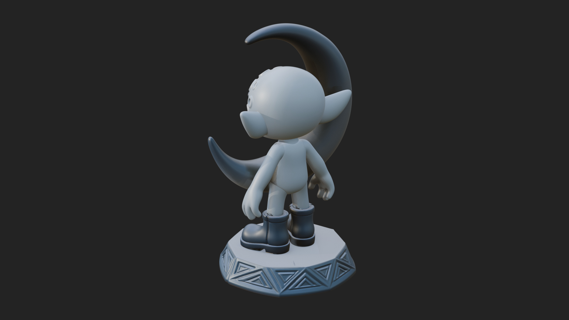 Chibi Moon Rider Statue Design 3 3D Print Model 3D Model