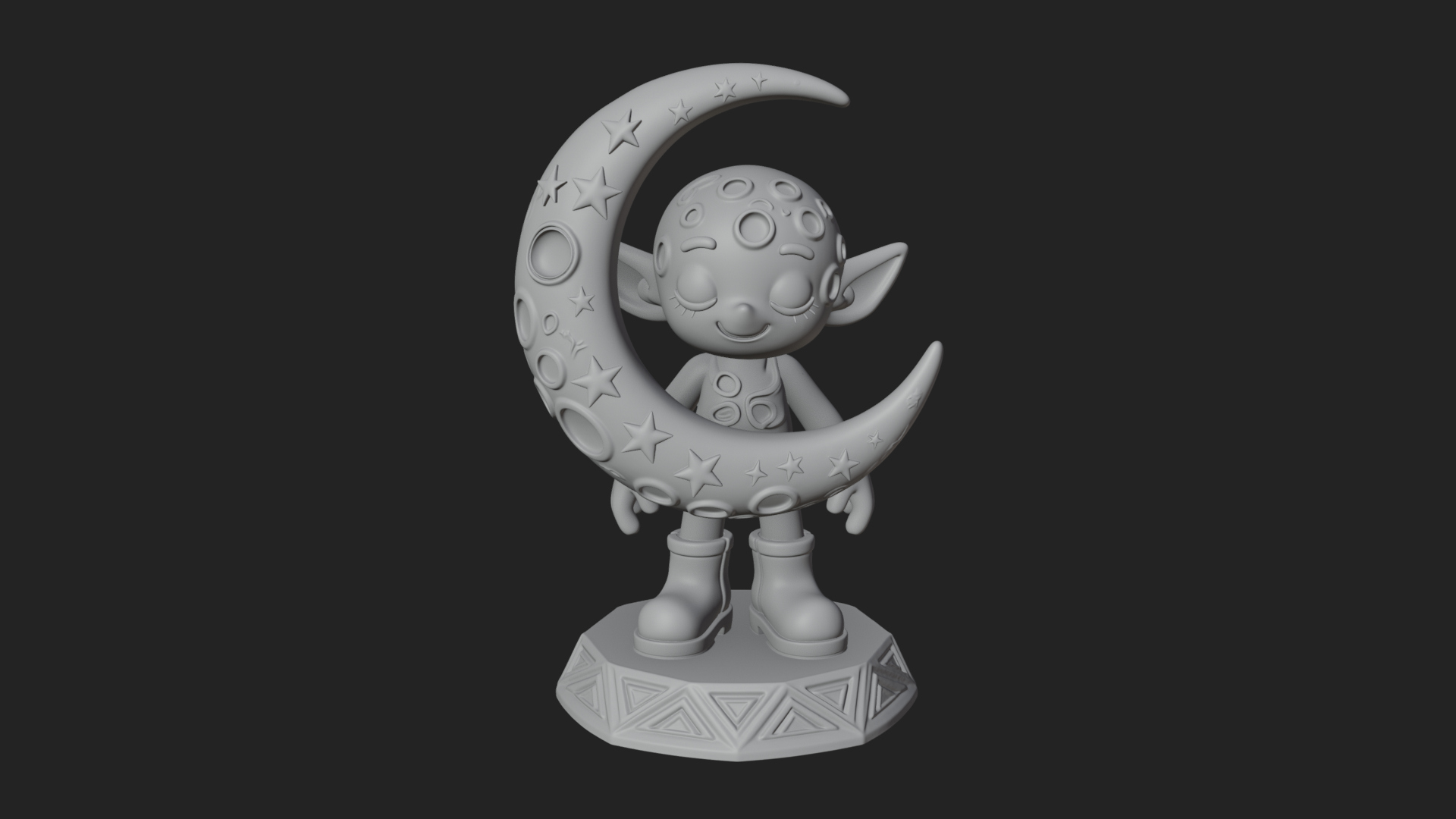 Chibi Moon Rider Statue Design 3 3D Print Model 3D Model