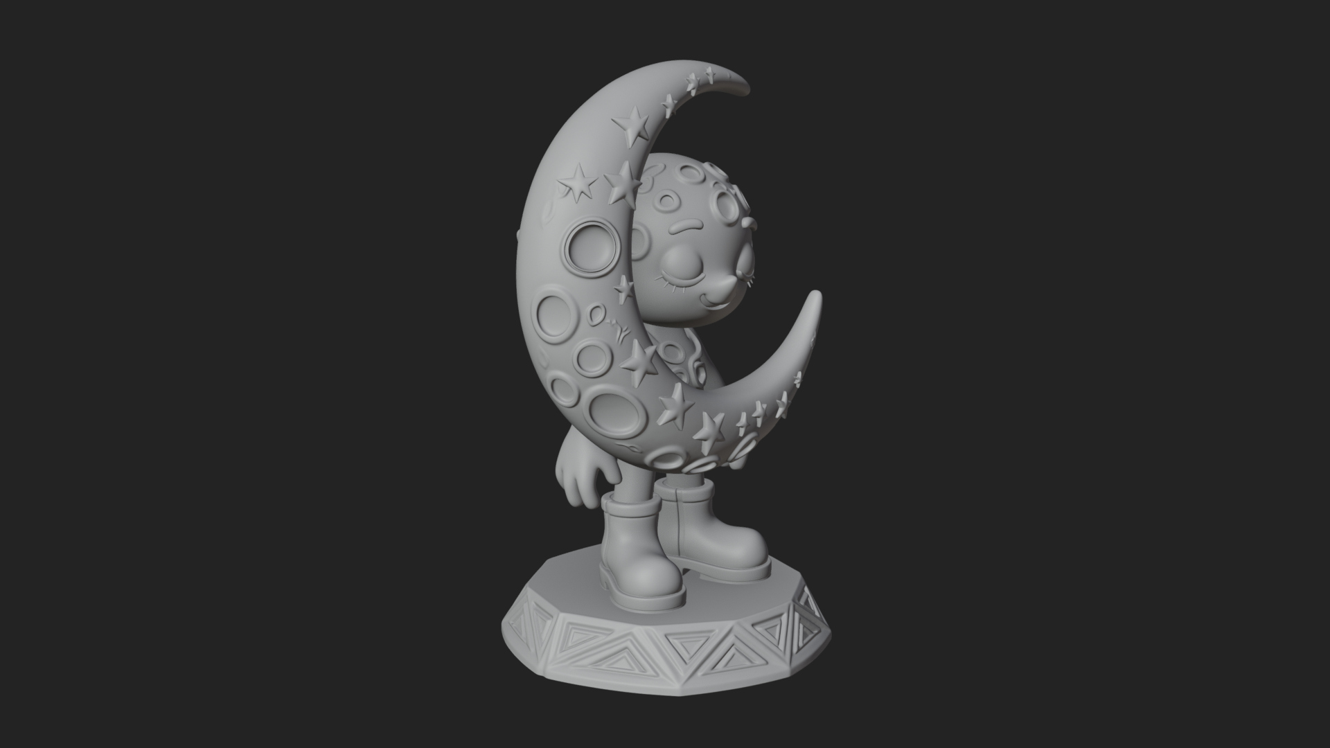 Chibi Moon Rider Statue Design 3 3D Print Model 3D Model