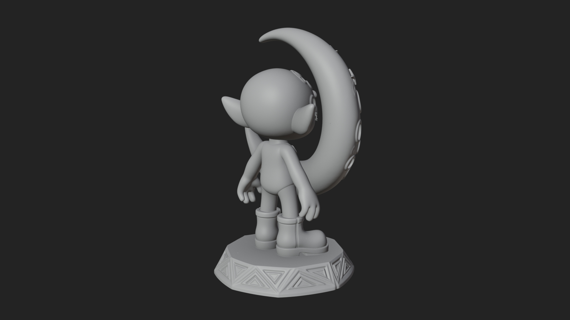 Chibi Moon Rider Statue Design 3 3D Print Model 3D Model