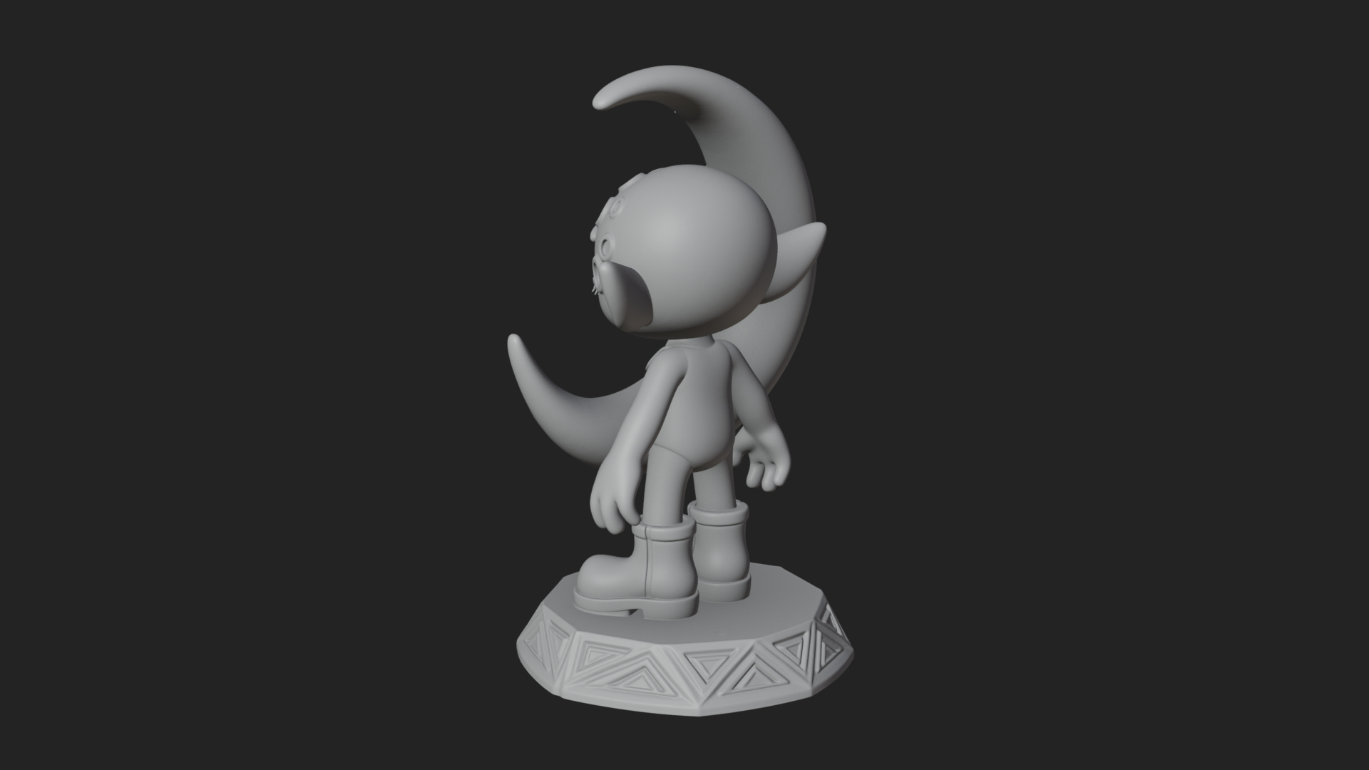 Chibi Moon Rider Statue Design 3 3D Print Model 3D Model