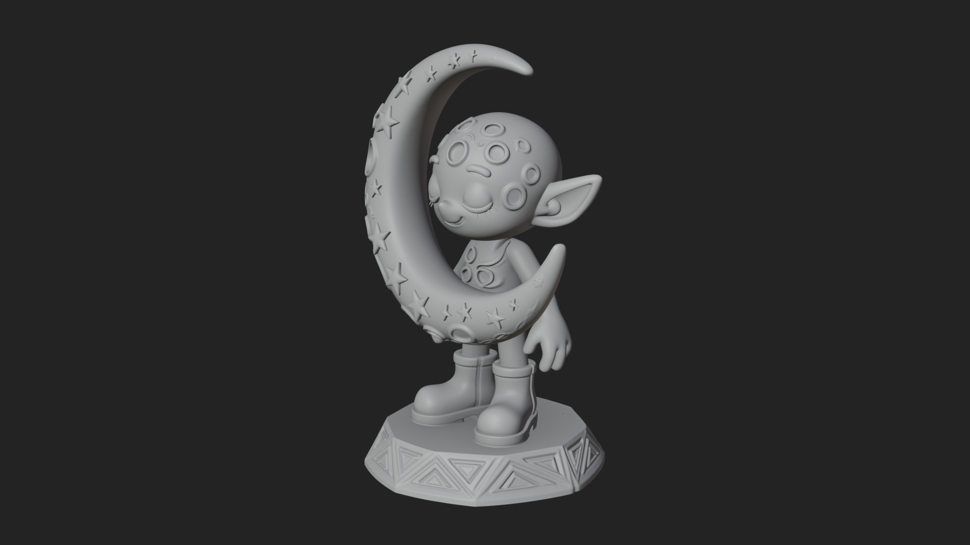 Chibi Moon Rider Statue Design 3 3D Print Model 3D Model