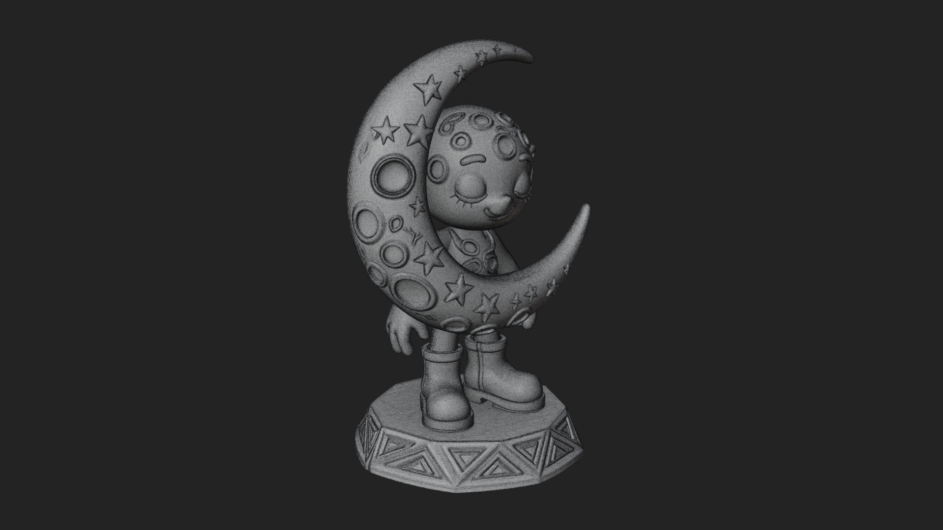 Chibi Moon Rider Statue Design 3 3D Print Model 3D Model