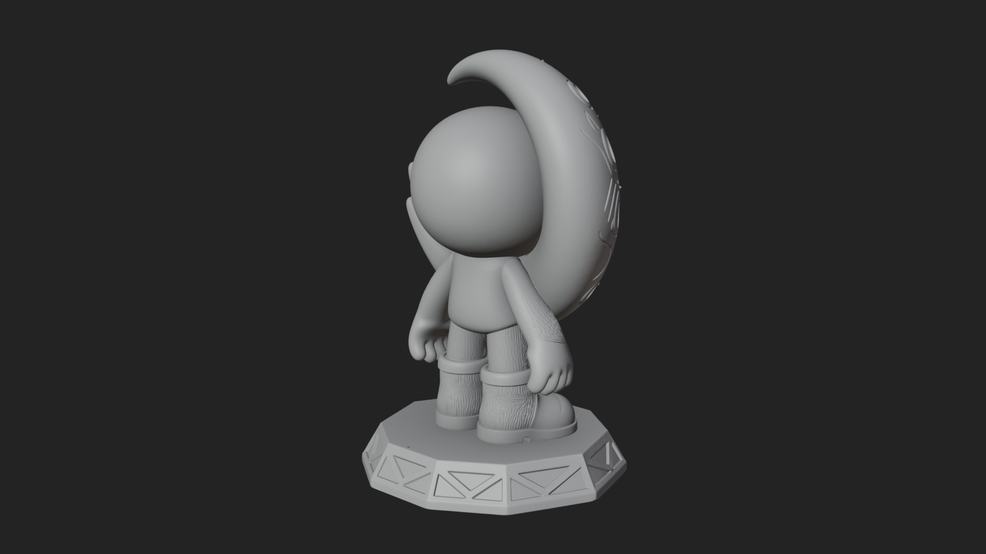 Chibi Moon Rider Statue Design 4 3D Print Model 3D Model