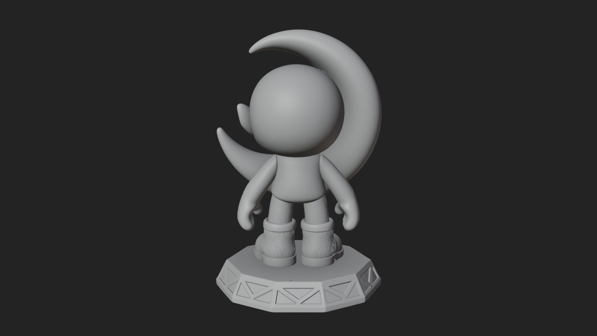 Chibi Moon Rider Statue Design 4 3D Print Model 3D Model