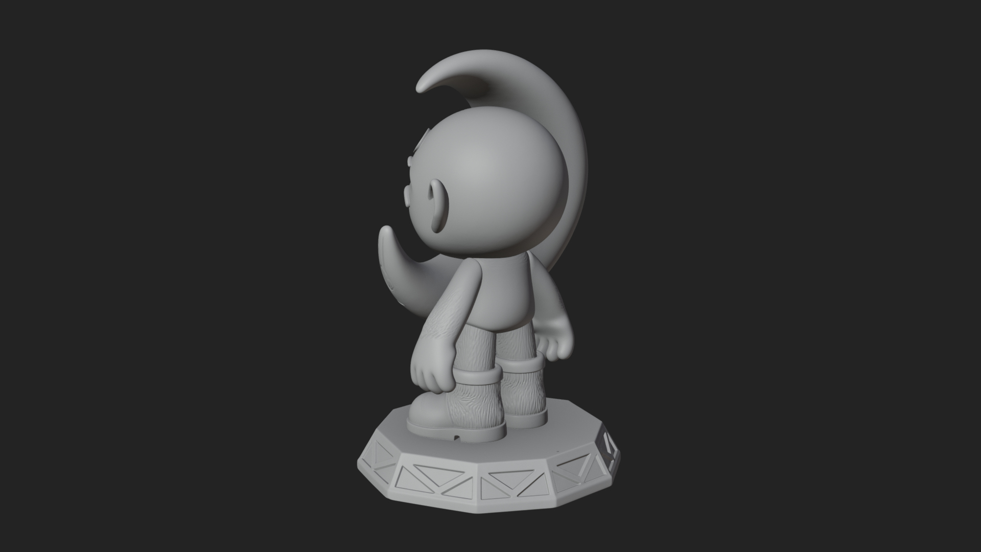 Chibi Moon Rider Statue Design 4 3D Print Model 3D Model
