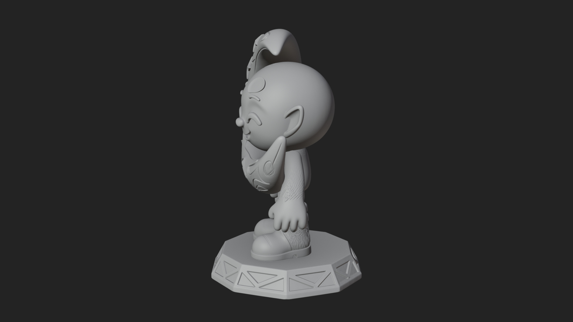 Chibi Moon Rider Statue Design 4 3D Print Model 3D Model