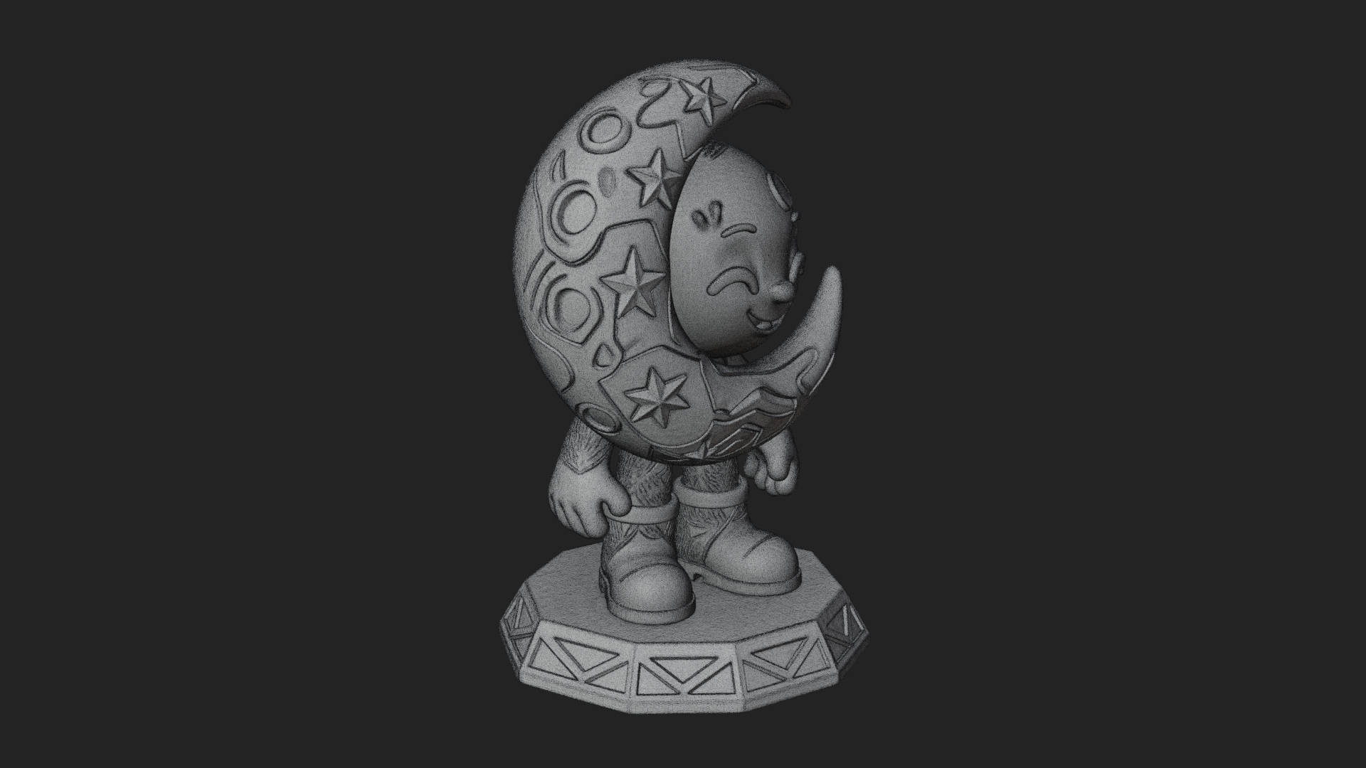 Chibi Moon Rider Statue Design 4 3D Print Model 3D Model