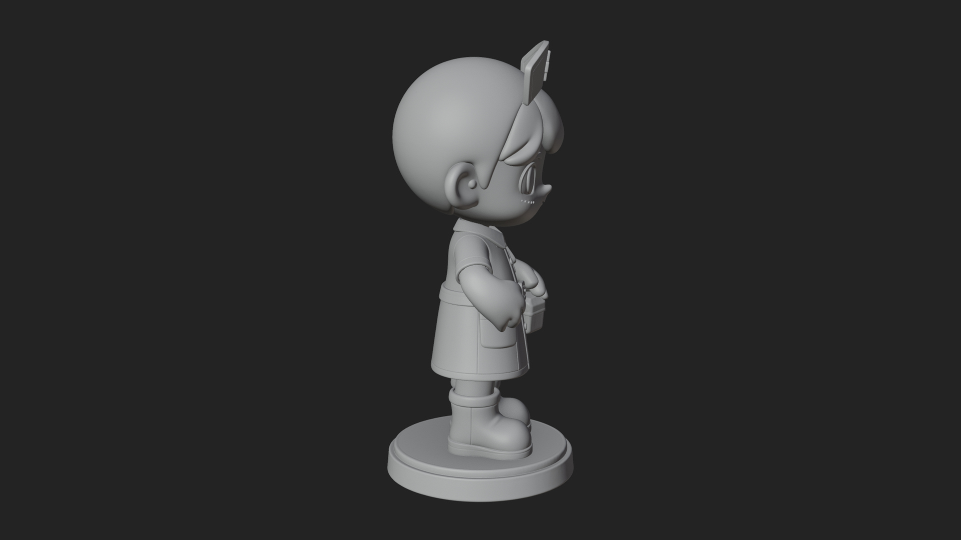 Chibi Nurse Girl Statue Design 1 3D Print Model 3D Model