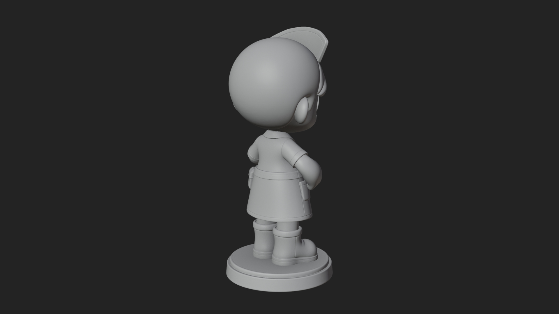 Chibi Nurse Girl Statue Design 1 3D Print Model 3D Model